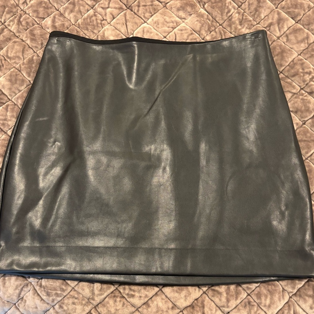 Express Black Faux Leather Mini Skirt